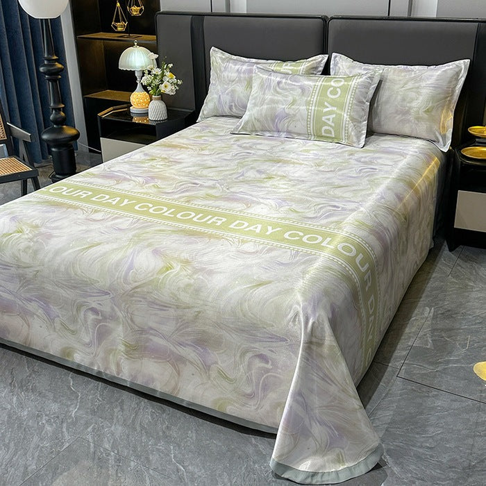 Floral Swan Print Bedspread