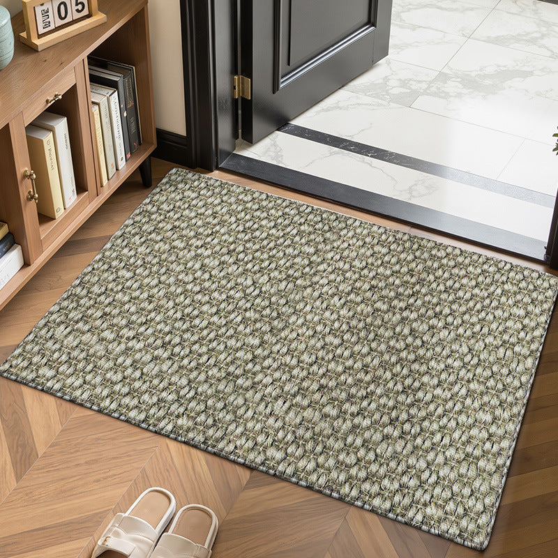 Textured Leaf Print Entrance Mat