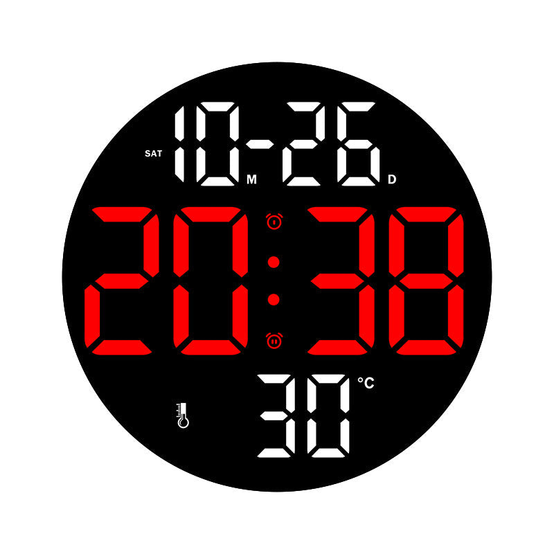 Digital Wall Clock with Temperature and Hygrometer