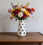 Schicke Keramikvase mit Schachbrettmuster