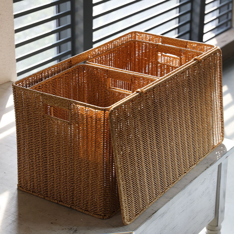 Natural Material Storage Basket with Handles
