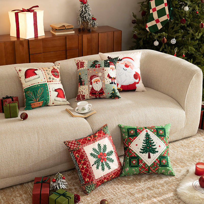 Christmas Patchwork Decorative Pillow