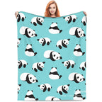 Panda-Themed Soft Plush Throw Blanket
