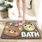 Plush Bunny-Themed Bath Mat