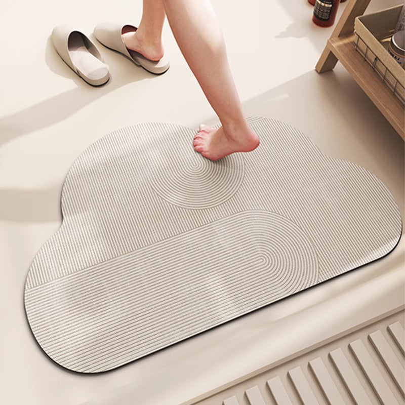 Soft Textured Cloud-Shaped Bath Mat