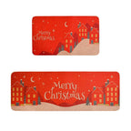 Playful Holiday-Themed Kitchen Mat Set