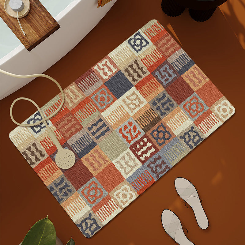 Textured Patterned Bath Mat
