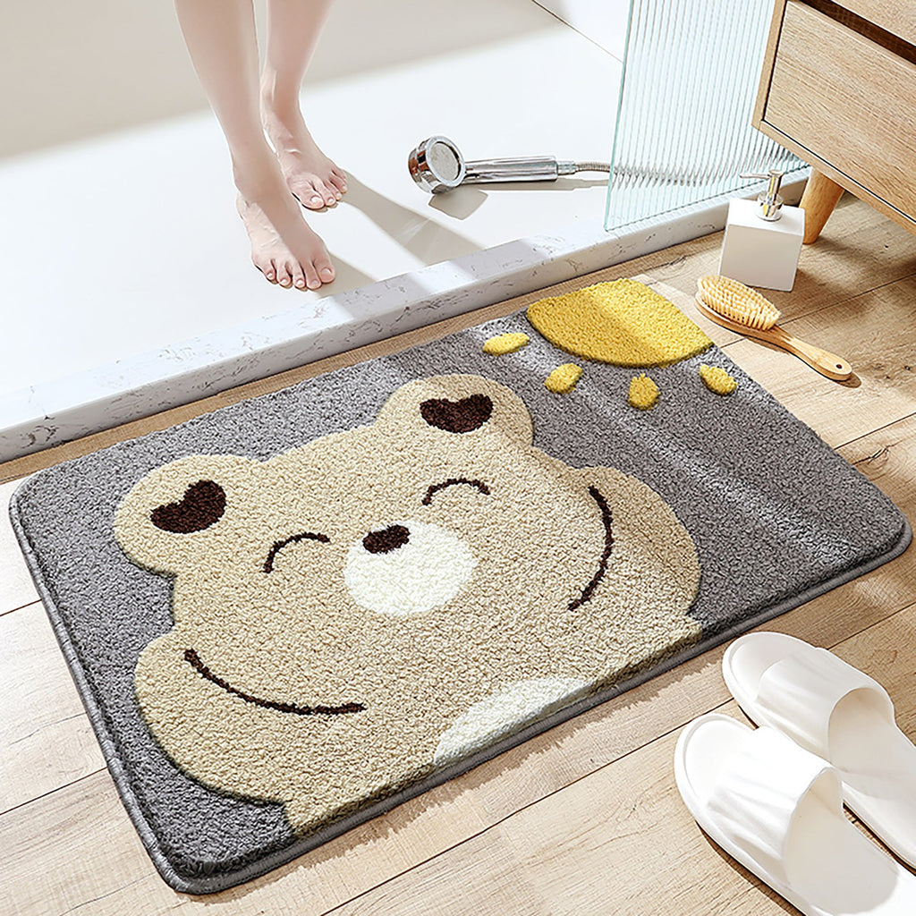 Plush Bunny-Themed Bath Mat