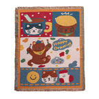 Playful Spring-Themed Throw Blanket