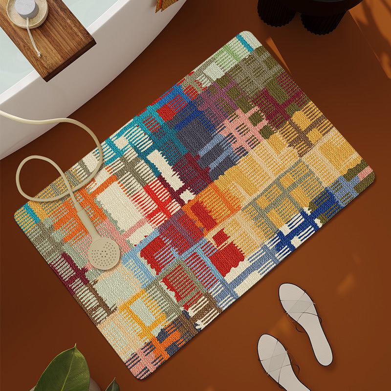 Textured Patterned Bath Mat