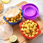 Silicone Popcorn Container with Lid