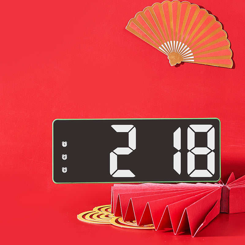 Digital radio clock with temperature display