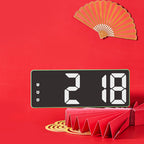 Digital radio clock with temperature display