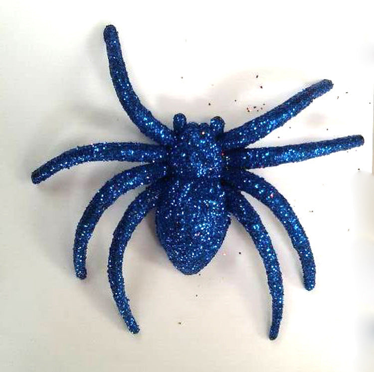 Glittery Spider Decoration Set