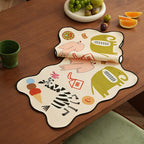 Kids' Non-Slip Silicone Placemat with Animal Designs