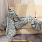 Geometric Pattern Knit Blanket