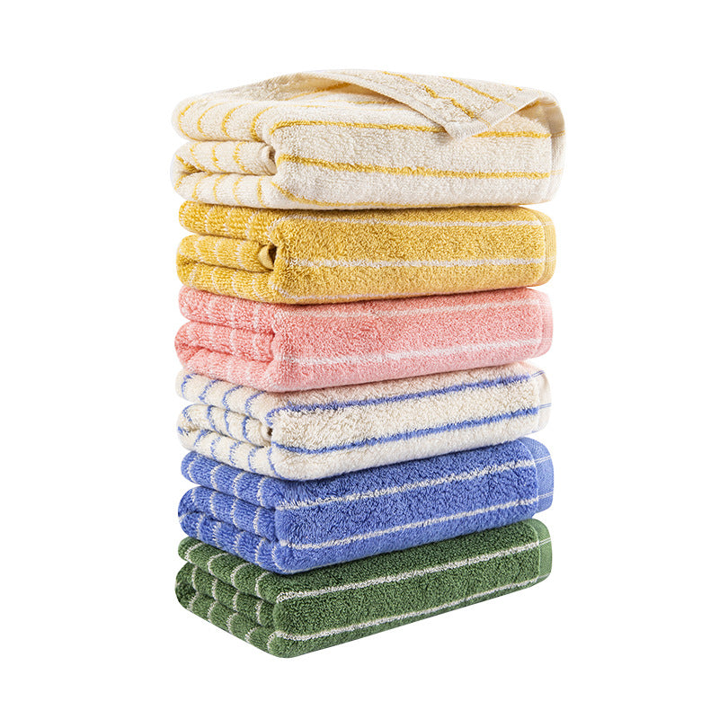 Women's Velour Bath Towel with Striped Design