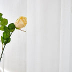 Decorative artificial rose with realistic velvet look and bendable wire stem