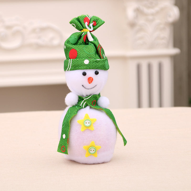 Decorative Plush Snowman Figurine