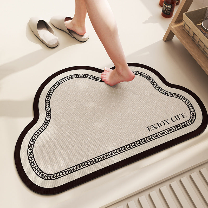 Soft Textured Cloud-Shaped Bath Mat