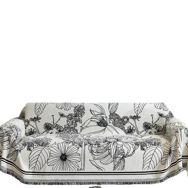 Sofa-Überwurfdecke mit Blumenmuster