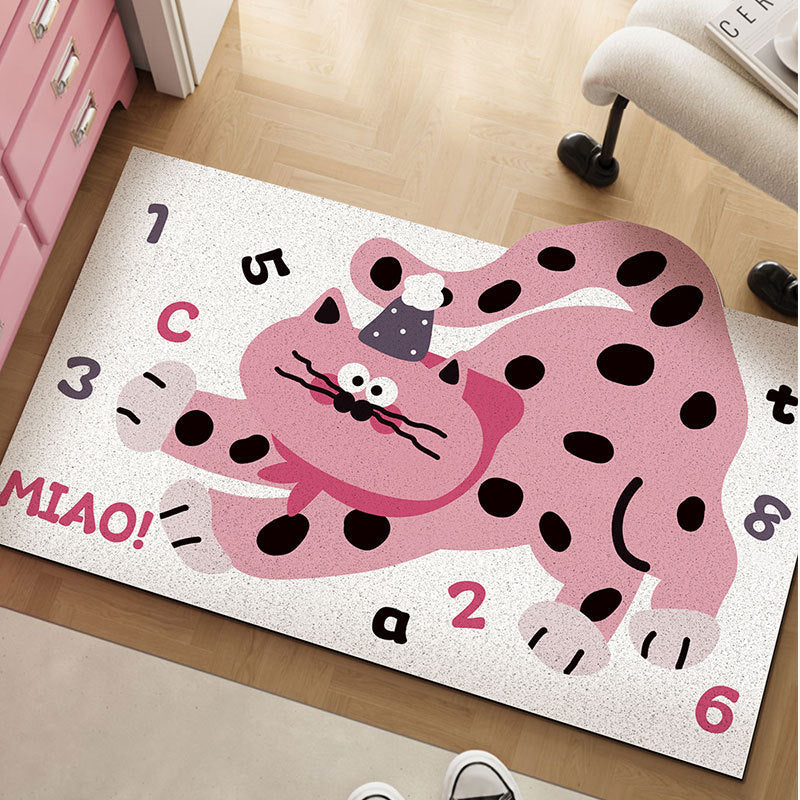 Playful Cat-Themed Decorative Mat