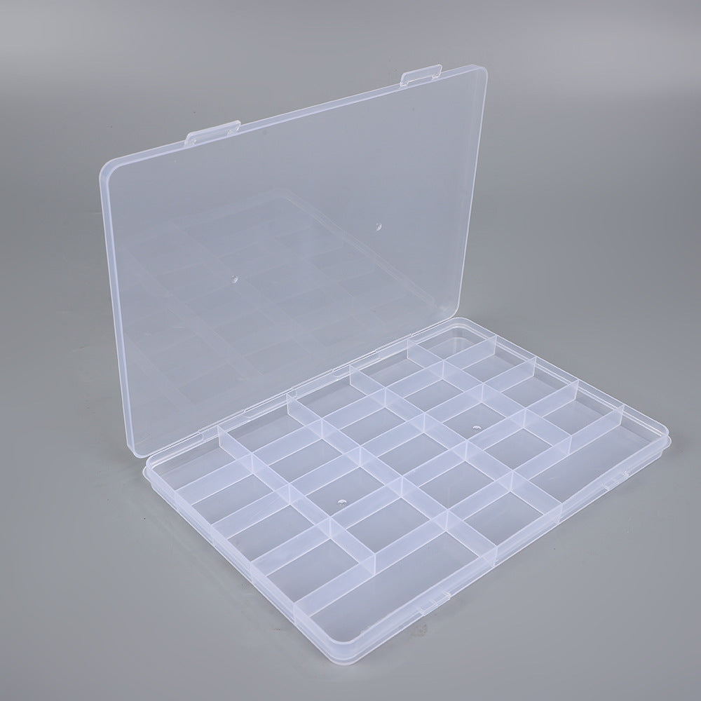 Aufbewahrungsbox mit verstellbaren Fächern