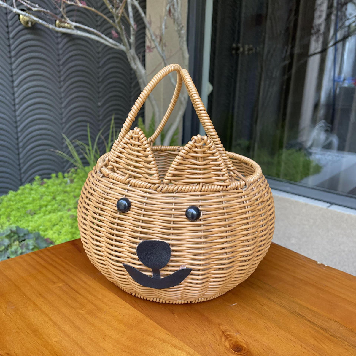Animal-Shaped Rattan Storage Basket