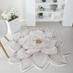 Floral Print Round Area Rug