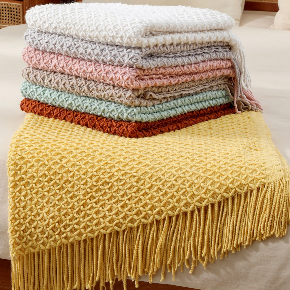 Elegant Textured Throw Blanket