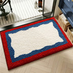Plush Textured Zigzag Bath Mat