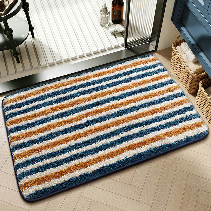 Plush Textured Zigzag Bath Mat