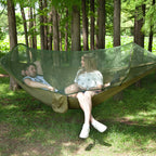 Automatic Nylon Parachute Hammock with Mosquito Net
