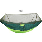 Automatic Nylon Parachute Hammock with Mosquito Net