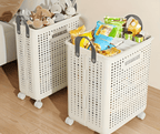 RollEase Foldable Laundry Basket with Wheels