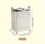 RollEase Foldable Laundry Basket with Wheels
