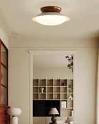 Deckenleuchte Metallkuppel 25 cm LED Grün Braun für Bad und Küche