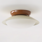 Deckenleuchte Metallkuppel 25 cm LED Grün Braun für Bad und Küche