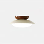 Deckenleuchte Metallkuppel 25 cm LED Grün Braun für Bad und Küche