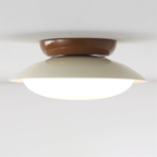 Deckenleuchte Metallkuppel 25 cm LED Grün Braun für Bad und Küche