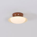 Deckenleuchte Metallkuppel 25 cm LED Grün Braun für Bad und Küche