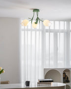 Deckenleuchte Metall Acryl 55 cm Blumen-Design für Wohnzimmer Schlafzimmer Bad
