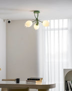 Deckenleuchte Metall Acryl 55 cm Blumen-Design für Wohnzimmer Schlafzimmer Bad