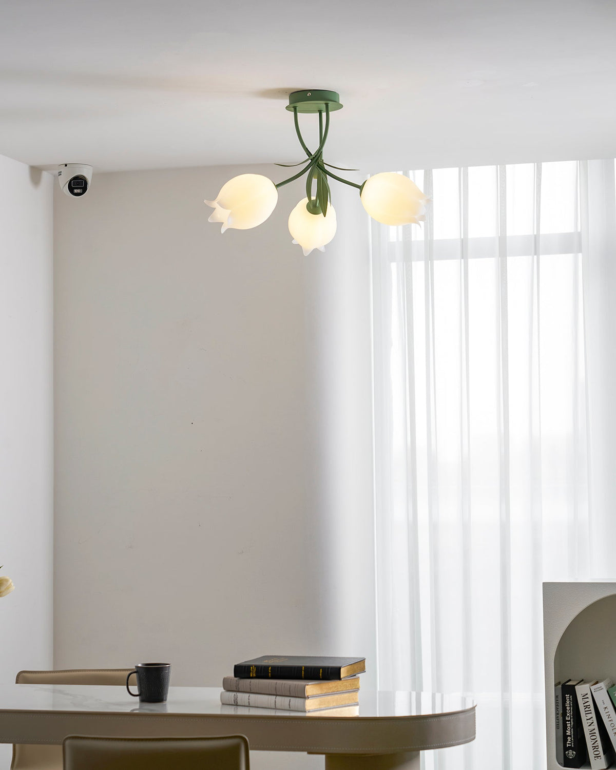 Deckenleuchte Metall Acryl 55 cm Blumen-Design für Wohnzimmer Schlafzimmer Bad
