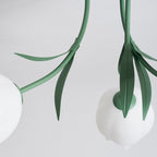 Deckenleuchte Metall Acryl 55 cm Blumen-Design für Wohnzimmer Schlafzimmer Bad
