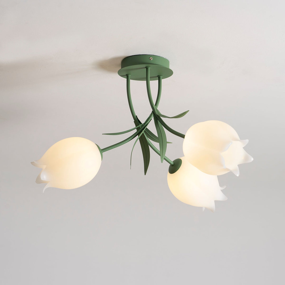 Deckenleuchte Metall Acryl 55 cm Blumen-Design für Wohnzimmer Schlafzimmer Bad