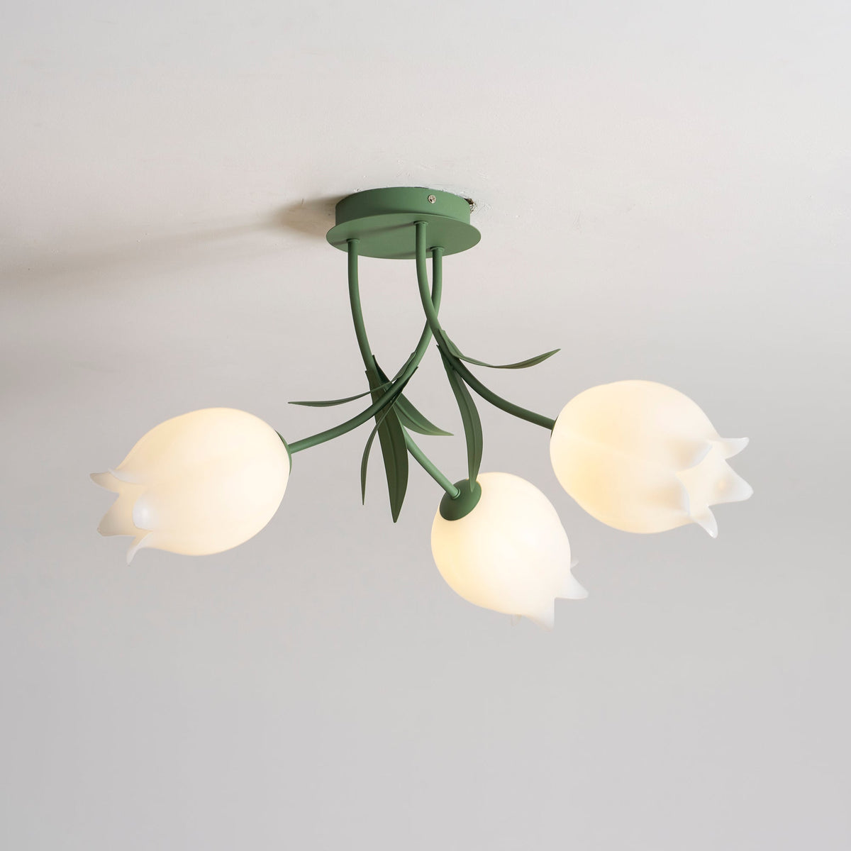 Deckenleuchte Metall Acryl 55 cm Blumen-Design für Wohnzimmer Schlafzimmer Bad