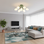 Deckenleuchte Metall Acryl 55 cm Blumen-Design für Wohnzimmer Schlafzimmer Bad