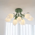 Deckenleuchte Metall Acryl 55 cm Blumen-Design für Wohnzimmer Schlafzimmer Bad