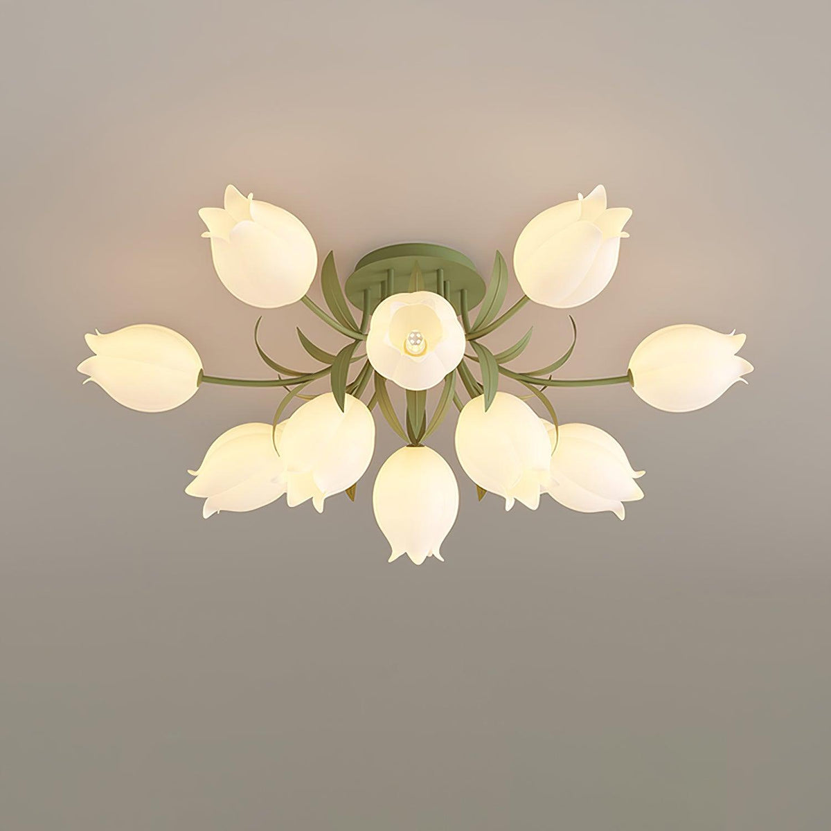 Deckenleuchte Metall Acryl 55 cm Blumen-Design für Wohnzimmer Schlafzimmer Bad